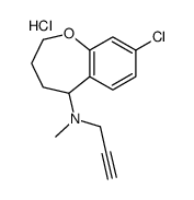 (8-chloro-2,3,4,5-tetrahydro-1-benzoxepin-5-yl)-methyl-prop-2-ynylazanium,chloride Structure