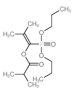 (1-dipropoxyphosphoryl-2-methyl-prop-1-enyl) 2-methylpropanoate结构式