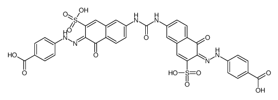 4,4'-[carbonylbis[imino(1-hydroxy-3-sulphonaphthalene-6,2-diyl)azo]]dibenzoic acid picture