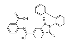 2-[[1,3-dioxo-2-(2-phenylphenyl)isoindole-5-carbonyl]amino]benzoic acid Structure