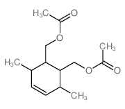 [6-(acetyloxymethyl)-2,5-dimethyl-1-cyclohex-3-enyl]methyl acetate结构式