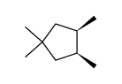 cis-1,1,3,4-tetramethylcyclopentane结构式