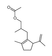 5-isopropenyl-beta,2-dimethyl cyclopent-1-ene-1-propyl acetate结构式