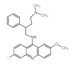 1,4-Butanediamine,N1-(6-chloro-2-methoxy-9-acridinyl)-N4,N4-dimethyl-2-phenyl-, hydrochloride(1:2)结构式