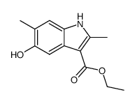 ethyl 5-hydroxy-2,6-dimethylindole-3-carboxylate结构式