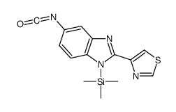 5-Isocyanato-2-(4-thiazolyl)-1-(trimethylsilyl)-1H-benzimidazole结构式