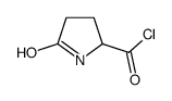 2-Pyrrolidinecarbonyl chloride, 5-oxo- (9CI) Structure