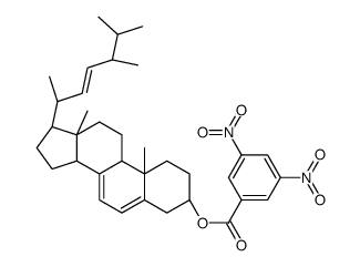 [(3S,9S,10S,13R,14R,17R)-17-[(E,2R,5R)-5,6-dimethylhept-3-en-2-yl]-10,13-dimethyl-2,3,4,9,11,12,14,15,16,17-decahydro-1H-cyclopenta[a]phenanthren-3-yl] 3,5-dinitrobenzoate结构式