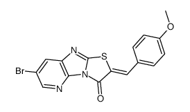 (7Z)-3-bromo-7-[(4-methoxyphenyl)methylidene]-[1,3]thiazolo[4,5]imidazo[1,2-b]pyridin-8-one结构式