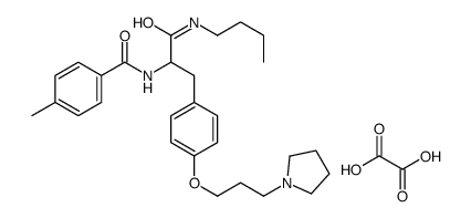 N-[1-(butylamino)-1-oxo-3-[4-(3-pyrrolidin-1-ylpropoxy)phenyl]propan-2-yl]-4-methylbenzamide,oxalic acid结构式