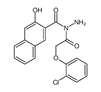 N-[2-(2-chlorophenoxy)acetyl]-3-hydroxynaphthalene-2-carbohydrazide结构式