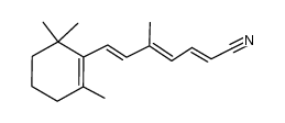 3-Methyl-1-(2,6,6-trimethyl-cyclohexen-1-yl)-heptatrien-1,3,5-saeure-7-nitril结构式