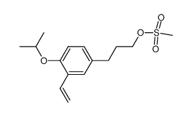 methanesulfonic acid 3-(4-isopropoxy-3-vinyl-phenyl)propyl ester结构式