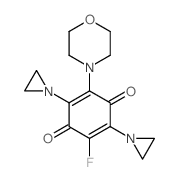 2,5-Cyclohexadiene-1,4-dione,2,5-bis(1-aziridinyl)-3-fluoro-6-(4-morpholinyl)-结构式