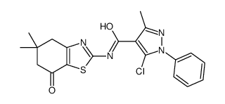 1H-Pyrazole-4-carboxamide,5-chloro-3-methyl-1-phenyl-N-(4,5,6,7-tetrahydro-5,5-dimethyl-7-oxo-2-benzothiazolyl)-(9CI) Structure