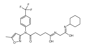 Pentanediamide, N-[2-(cyclohexylamino)-2-oxoethyl]-N-(5-methyl-3-isoxazolyl)-N-[4-(trifluoromethyl)phenyl]- (9CI)结构式