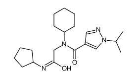 1H-Pyrazole-4-carboxamide,N-cyclohexyl-N-[2-(cyclopentylamino)-2-oxoethyl]-1-(1-methylethyl)-(9CI)结构式