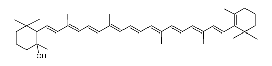 1,3,3-trimethyl-2-((1E,3E,5E,7E,9E,11E,13E,15E,17E)-3,7,12,16-tetramethyl-18-(2,6,6-trimethylcyclohex-1-en-1-yl)octadeca-1,3,5,7,9,11,13,15,17-nonaen-1-yl)cyclohexan-1-ol结构式