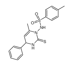 6-methyl-4-phenyl-1-(toluene-4-sulfonylamino)-3,4-dihydro-1H-pyrimidine-2-thione Structure