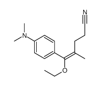 5-[4-(dimethylamino)phenyl]-5-ethoxy-4-methylpent-4-enenitrile Structure