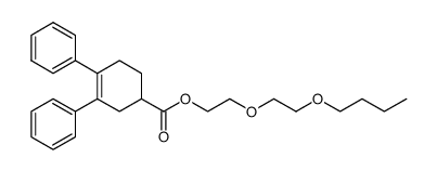 3,4-Diphenyl-cyclohex-3-enecarboxylic acid 2-(2-butoxy-ethoxy)-ethyl ester结构式