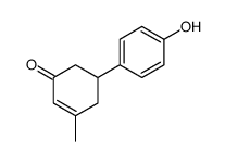 5-(4-hydroxyphenyl)-3-methylcyclohex-2-en-1-one结构式