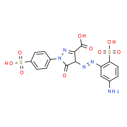 4-[(5-amino-2-sulphophenyl)azo]-4,5-dihydro-5-oxo-1-(4-sulphophenyl)-1H-pyrazole-3-carboxylic acid Structure