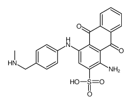 1-amino-9,10-dihydro-4-[[4-[(methylamino)methyl]phenyl]amino]-9,10-dioxoanthracene-2-sulphonic acid Structure