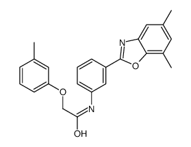 N-[3-(5,7-dimethyl-1,3-benzoxazol-2-yl)phenyl]-2-(3-methylphenoxy)acetamide结构式