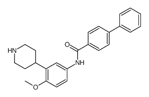 N-(4-methoxy-3-piperidin-4-ylphenyl)-4-phenylbenzamide Structure