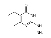 5-ethyl-2-hydrazino-6-methyl-3H-pyrimidin-4-one Structure