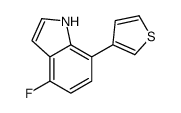 4-fluoro-7-thiophen-3-yl-1H-indole Structure