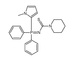 N-[(1-methylpyrrol-2-yl)-diphenyl-λ5-phosphanylidene]piperidine-1-carbothioamide结构式