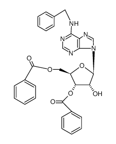 3',5'-di-O-benzoyl-N6-benzyladenosine结构式