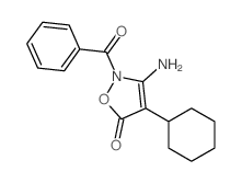 3-amino-2-benzoyl-4-cyclohexyl-oxazol-5-one结构式