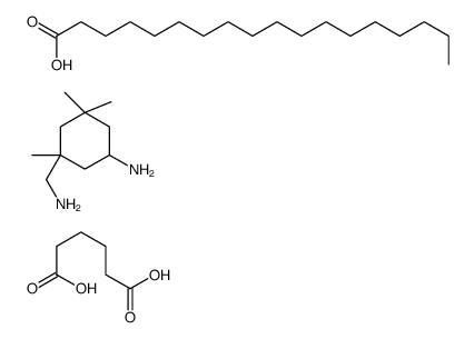 3-(aminomethyl)-3,5,5-trimethylcyclohexan-1-amine,hexanedioic acid,octadecanoic acid结构式