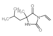 3-ethenyl-5-methyl-5-(2-methylpropyl)imidazolidine-2,4-dione结构式