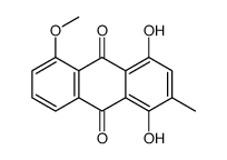 1,4-dihydroxy-5-methoxy-2-methylanthracene-9,10-dione Structure