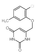 6-[(2-chloro-5-methyl-phenoxy)methyl]-1H-pyrimidine-2,4-dione结构式