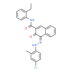 4-[(4-chloro-2-methylphenyl)azo]-N-(2-ethylphenyl)-3-hydroxynaphthalene-2-carboxamide structure