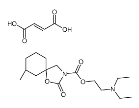 (E)-but-2-enedioic acid,2-(diethylamino)ethyl (7S)-7-methyl-2-oxo-1-oxa-3-azaspiro[4.5]decane-3-carboxylate Structure