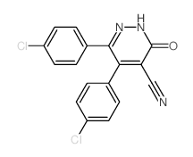 4-Pyridazinecarbonitrile, 5,6-bis(4-chlorophenyl)-2,3-dihydro-3-oxo- Structure