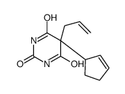 5-allyl-5-(2-cyclopenten-1-yl)barbituric acid结构式