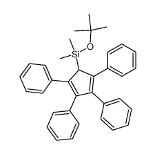 tert-butoxydimethyl(2,3,4,5-tetraphenylcyclopenta-2,4-dien-1-yl)silane结构式