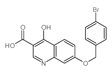 7-[(4-bromophenyl)methoxy]-4-oxo-1H-quinoline-3-carboxylic acid structure