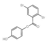 Benzoic acid, 2,5-dibromo-, 4-hydroxyphenyl ester structure