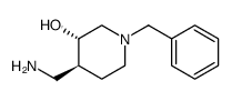 3-Piperidinol, 4-(aminomethyl)-1-(phenylmethyl)-, (3R,4R)-rel Structure