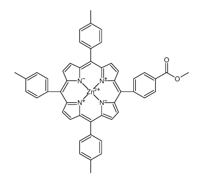 Zinc, [methyl 4-[10,15,20-tris(4-methylphenyl)-21H,23H-porphin-5-yl]benzoato(2-)-κN21,κN22,κN23,κN24]-, (SP-4-2) Structure