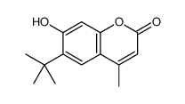 6-tert-butyl-7-hydroxy-4-methylchromen-2-one结构式