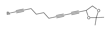 (4S)-4-(10-bromodeca-1,3,9-triynyl)-2,2-dimethyl-1,3-dioxolane结构式